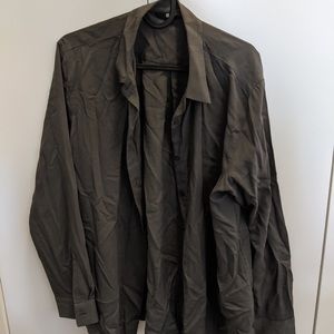 Uniqlo - Olive Rayon Button Down